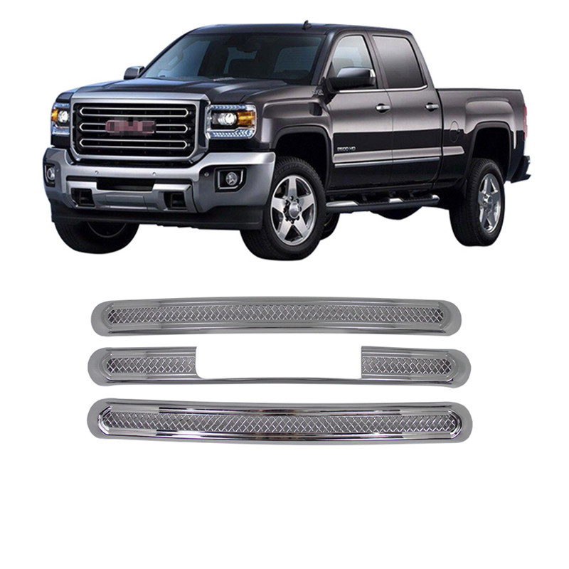Изменение средней решетки сетчатой частичной панели радиатора GMC Sierra 15-17 Sira (средняя сетка)