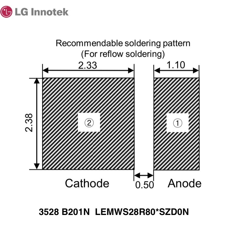 LG 3528 LED LEMWS28R80FSZD0N 6500K 80 0.2W