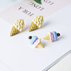 Summer vacation style, fresh and lovely simulation ice cream, ice cream meter personality girl earrings earrings earring ear clip