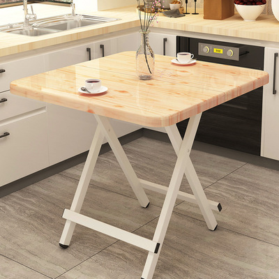 可折叠桌家用餐桌简易便携式饭桌出租房正方形小户型吃饭简约桌子|ms