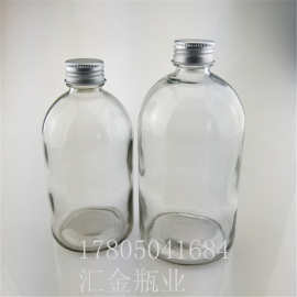现货100ml盐水瓶网红饮料瓶白酒瓶果酒瓶透明磨砂圆形铝盖瓶子