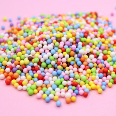 DIY Macaron Colorful Foam Ball Wish Bottle Particle Filler Slime Crystal Clay Filling Material