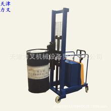 无腿电动油桶升高车 升高3米半自动圆桶堆高车 油桶升降搬运叉车