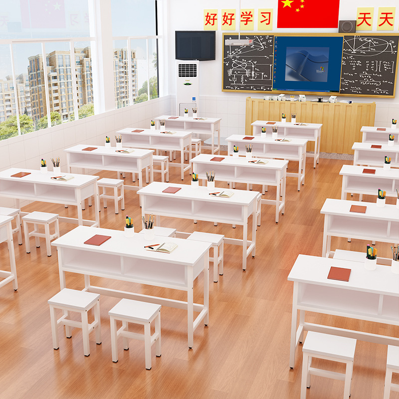 Desk chair primary and middle school school classroom desk training counseling class learning table home writing desk set manufacturer