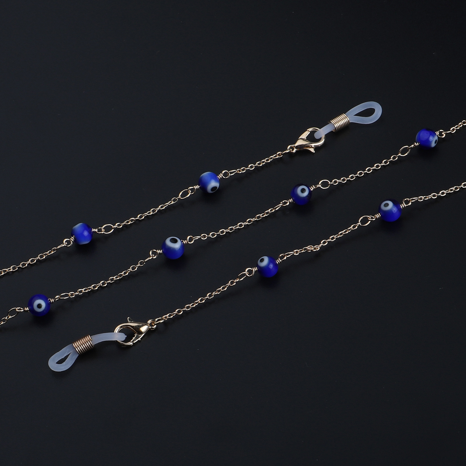 Fashion Chain Blue Eye Beads Handmade Glasses Chain Anti-lost Chain display picture 6