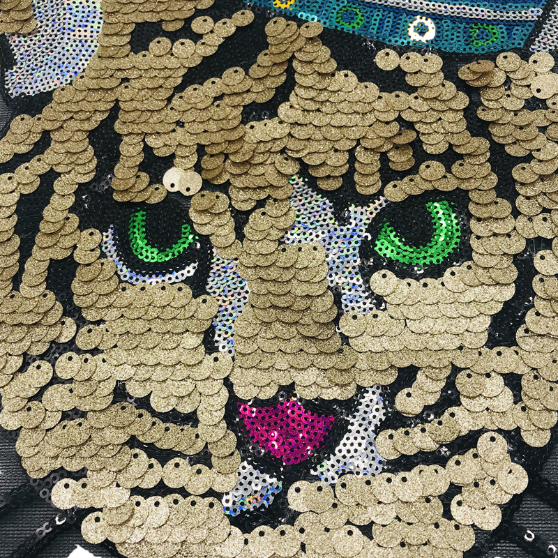 Sequin Crown Cat Gold Powder Sequins T-shirt Decoration Clothes Ragged Cloth Stickers Patch Stickers Decorative Stickers display picture 4