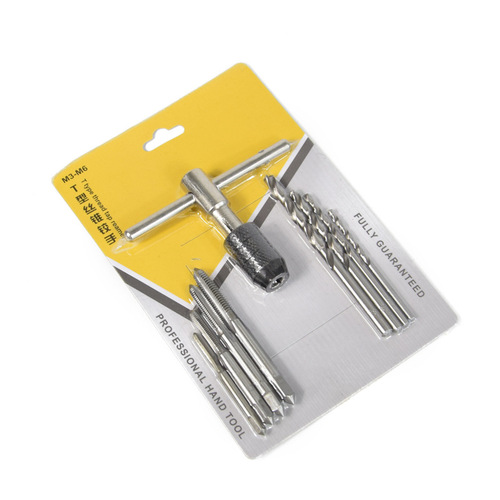T-type tap reamer holder, hand tap wrench, tap chuck, reamer, 9-piece set, multi-functional combination package wholesale