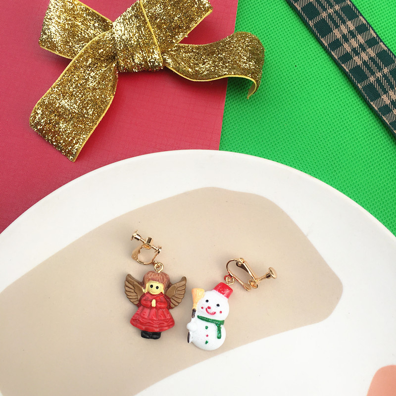 Novelty Santa Claus Snowman Snowflake Resin Women's Drop Earrings 1 Pair display picture 4