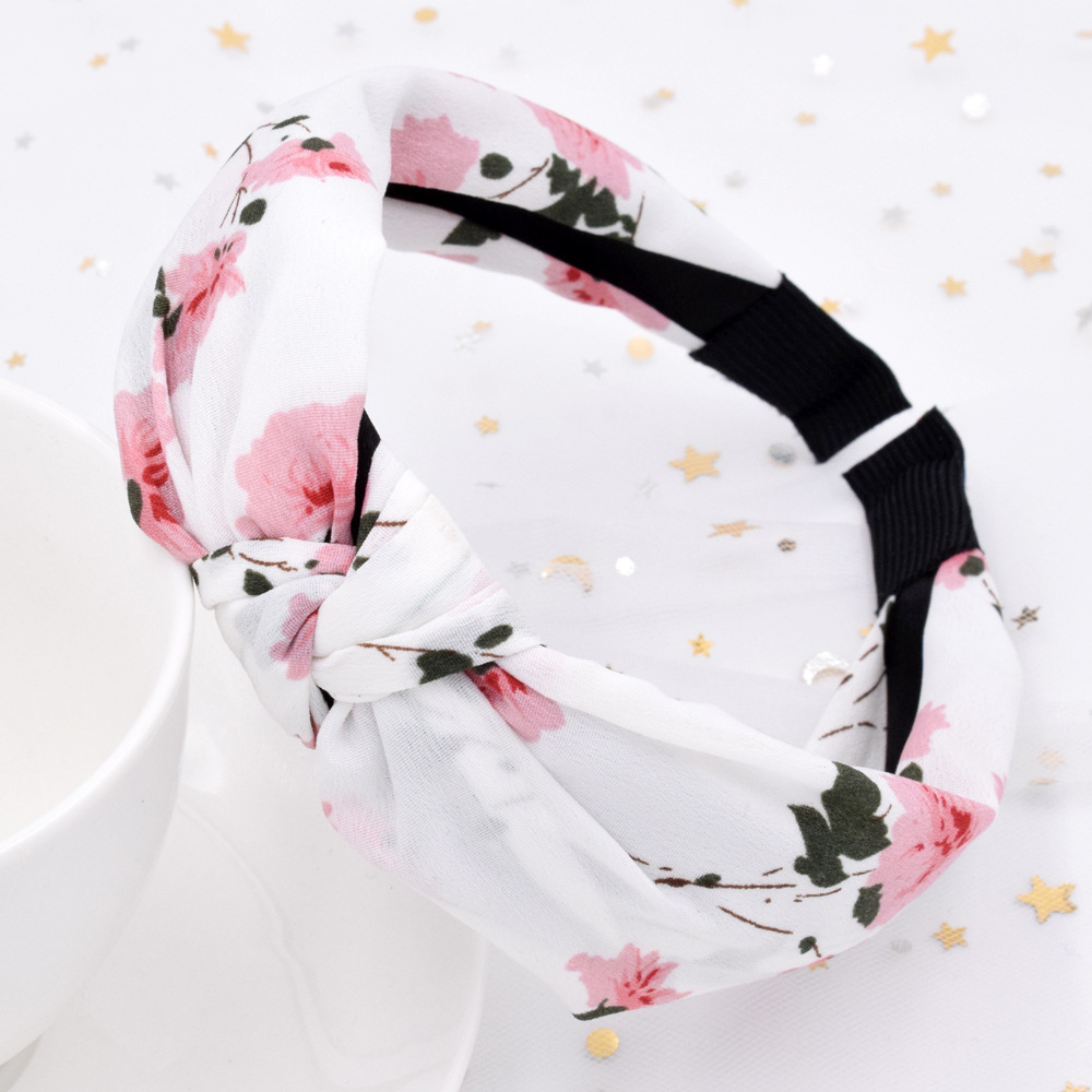 Korean  Flower Cross-knotted Dandelion Headband display picture 1