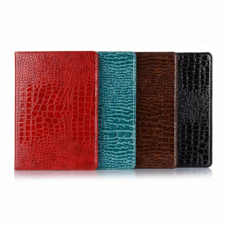 Suitable for iPad Mini5 Tablet Protective Case Crocodile Pattern Glossy Patent Leather Case Flip Stand Mini Leather Case