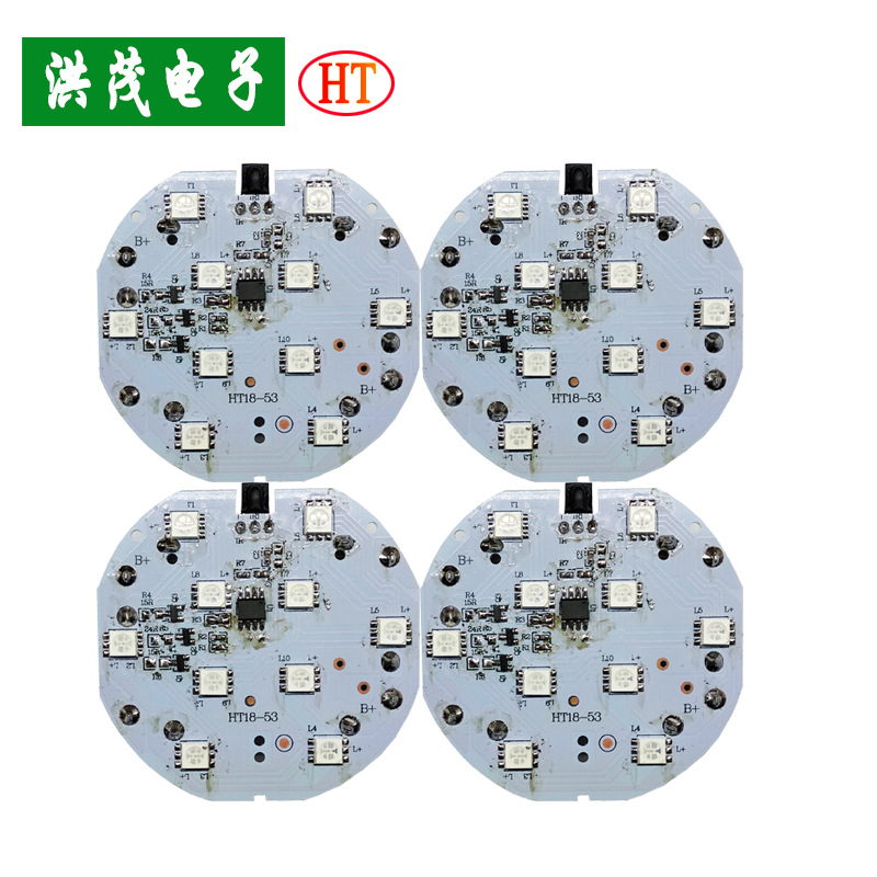 HT18-53 遥控杯底七彩灯线路板 (5)