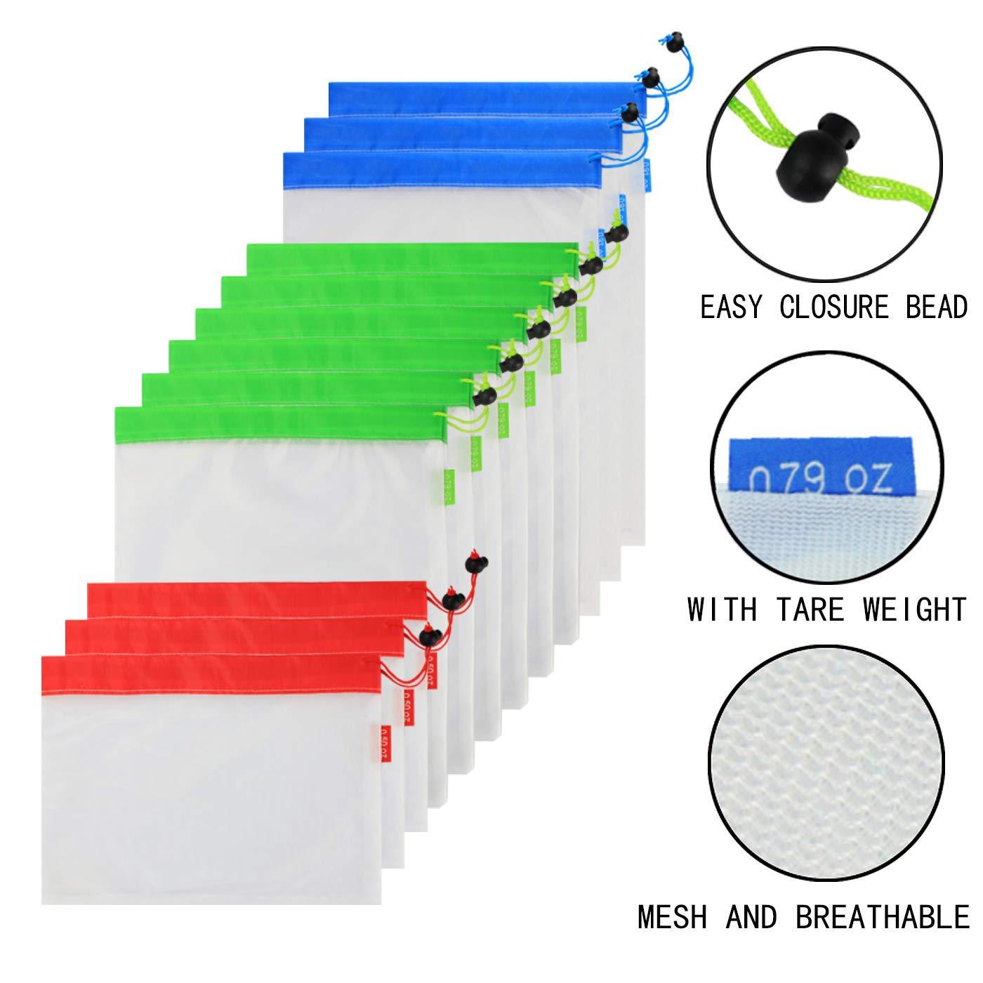 涤纶网布拼接蔬菜水果袋 杂物收纳网布袋 可重复抽绳网袋 束口袋