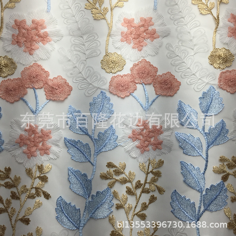 厂家直销爆款蕾丝网纱花边水溶刺绣花边棉布花边现货供应连衣裙料