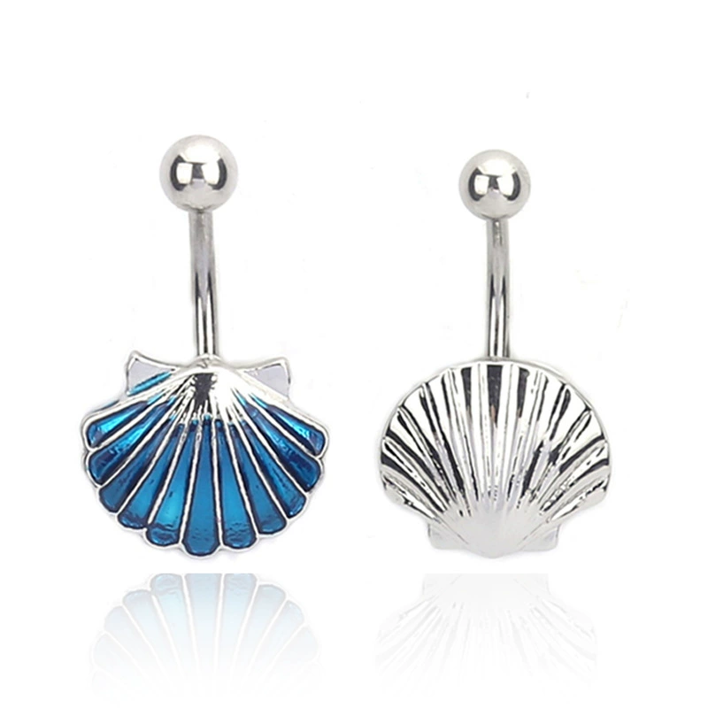 Новый стиль пользовательские гипоаллергенные пирсинг тела ювелирные изделия с гальваническим покрытием капель ракушки пупка гвоздь корейской версии