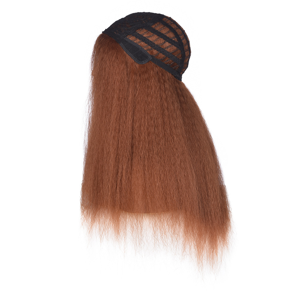 Perruque synthétique bandeau de barbe de maïs lâche et explosif bandeau de grande perruque longue_voghion.com