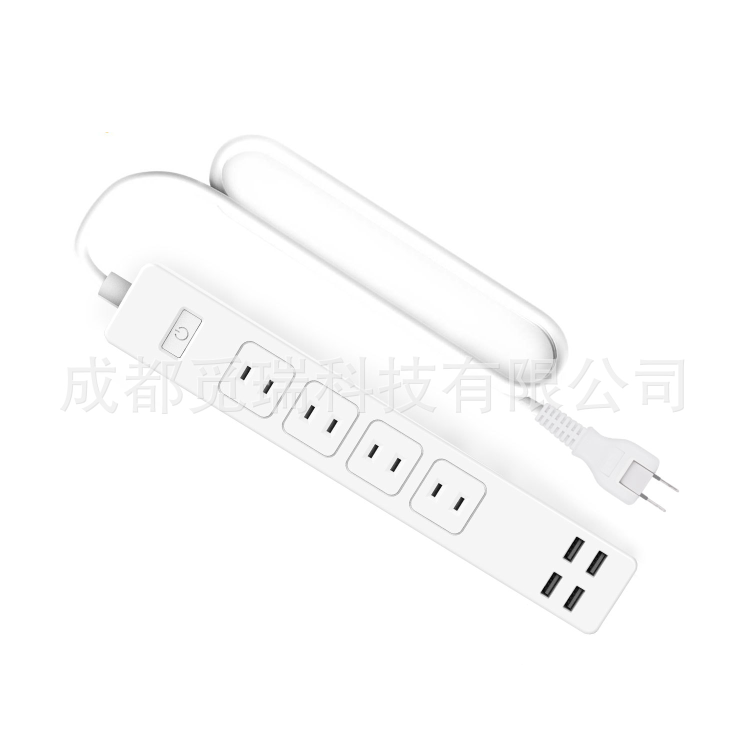 alexa/google语音控制wifi智能排插日规远程控制智能家居4AC+4USB