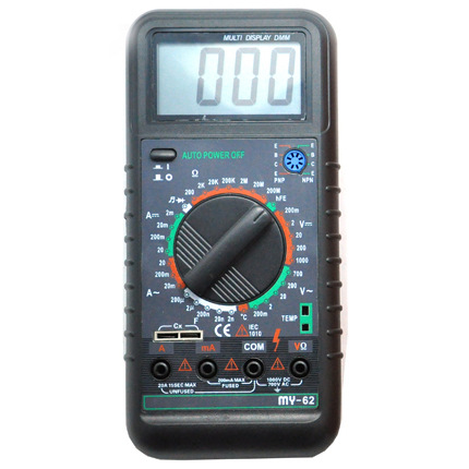 MY62 厂家直销大线路板出口中性数字万用表 电压电流电阻电容温度