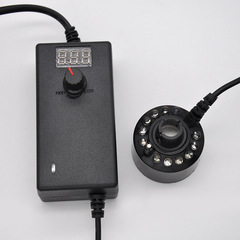 屏顯可調霧量12led塑料頭不生鏽景觀噴霧造霧器魚缸超聲波霧化器