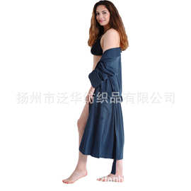 春秋汗布女士浴袍睡衣，经典素色热销款女士睡衣浴袍