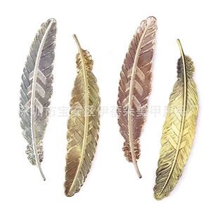 Nail Art Golden Feather Decoration Nail Art Work Set Photo Props and Metal Nail Art Display Tools