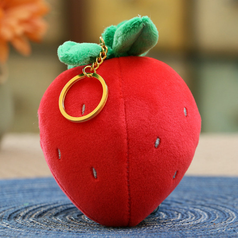 Cute Fruit Down Cotton Keychain display picture 1