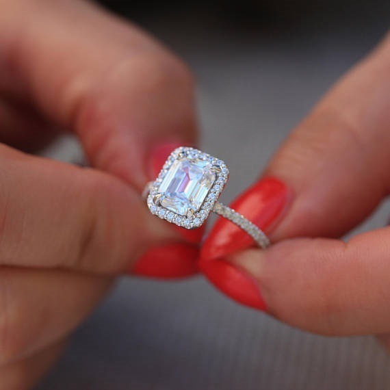 10, 6 Ring Size Artistic Square Artificial Gemstones Alloy Wholesale Rings