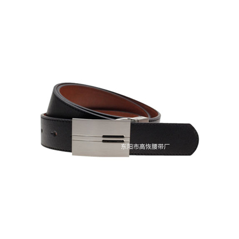 Men's double-sided belt for leisure