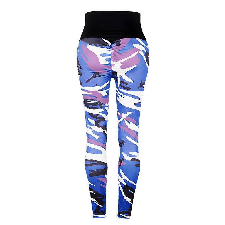 fall/winter cross-border women s high waist camouflage print leggings NSKX5882