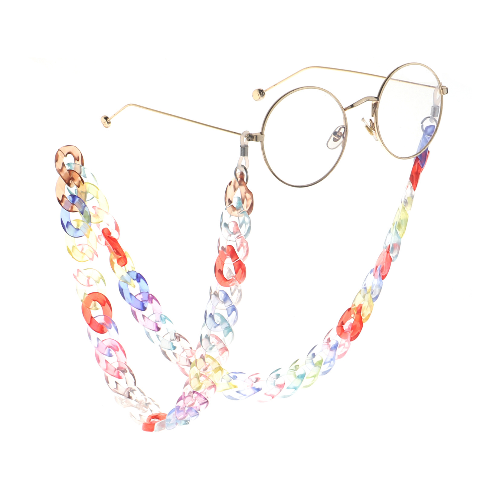 Fashion Transparent Color Glasses Chain display picture 4