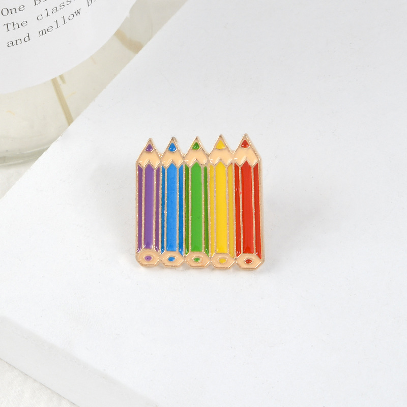 pencil Pattern Fashion Pin Pencil Alloy Plating Unisex Brooches