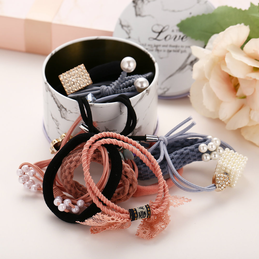 Hair Accessory Hair Ponytail Rubber Band Sweet Head Rope Hair Ring 15 Piece Suit display picture 5