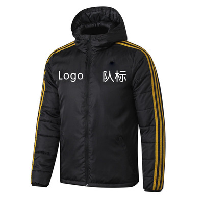 【高品质】2019新款欧洲足球联赛皇马训练服成人运动休闲棉衣外套|ms