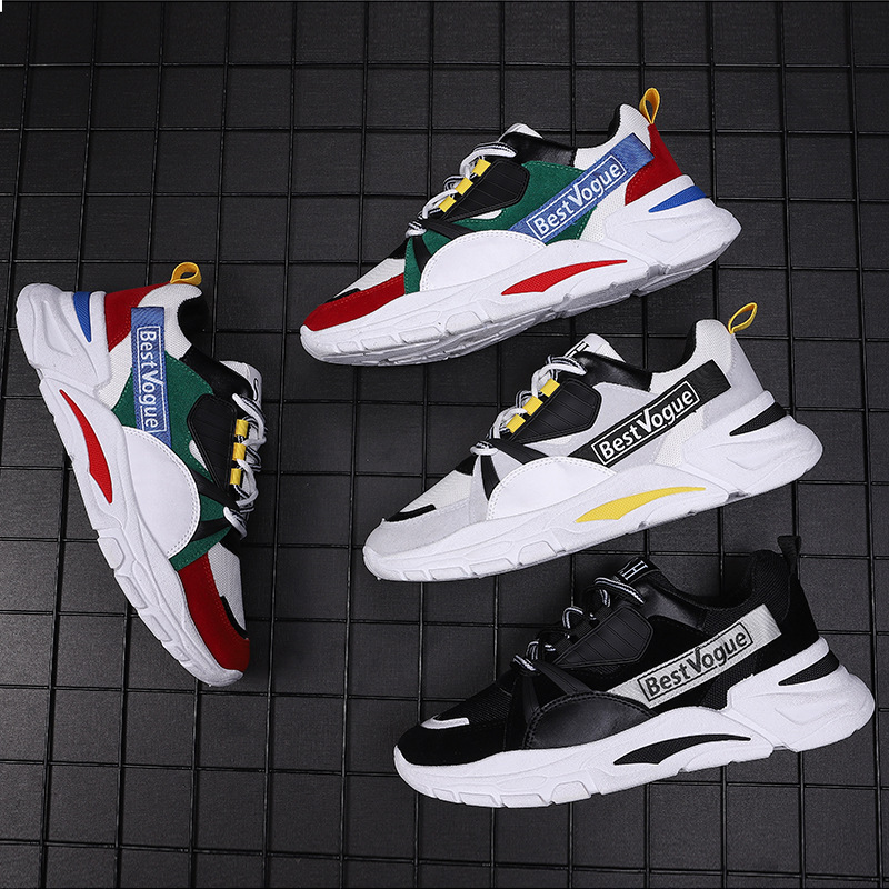 Men's summer 2019 new pattern shoes Trendy shoes Versatile Diddy Korean Edition Trend leisure time ins motion