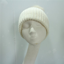 女式毛线针织韩版百搭时尚针织毛球毛线帽秋冬保暖帽