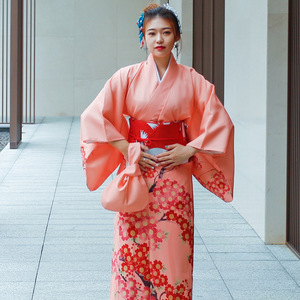 Orange new product orientation plum blossom small pattern kimono