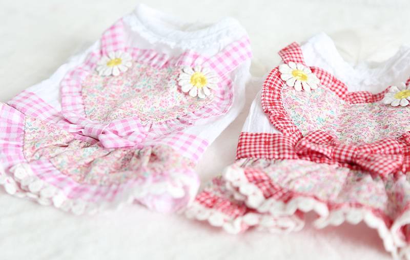 爱心碎花女仆裙