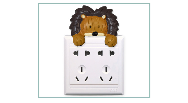 10-yuan wholesale of street stall goods, three-dimensional small animal switch stickers, cartoon creative wall stickers, bedroom wall socket decoration covers detail image 12