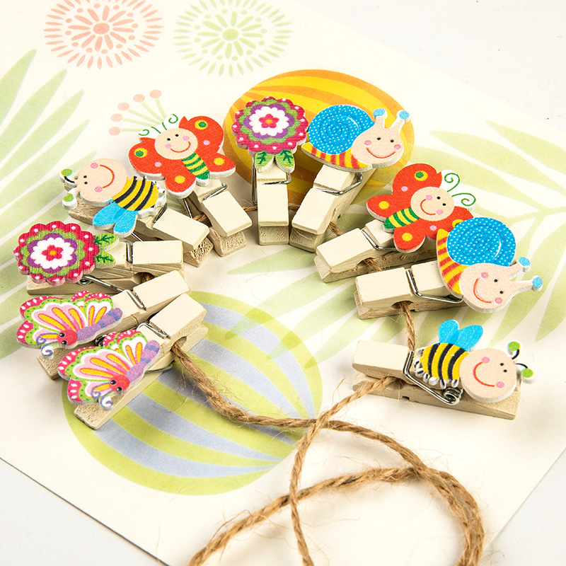 2019新款卡通可爱蜗牛迷你小夹子 蜗牛夹子DIY照片墙小木夹批发