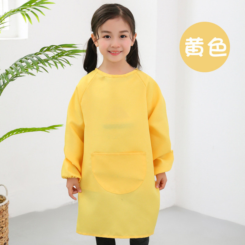 Topo infantil largo delantal de manga larga logotipo personalizado jardín de infantes pintura pintura anti-impresión de abrigo protector