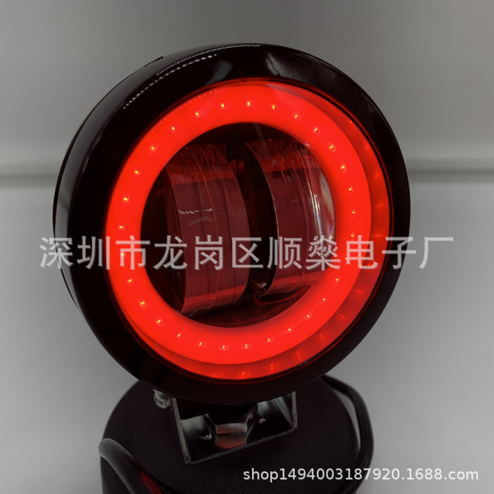 Led Work Light Motorcycle Spotlight Led Headlight New Led Off-Road Modified Fog Light 20W with Aperture Angel Eye