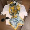 Yellow silk scarf, fashionable universal decorations, European style, western style