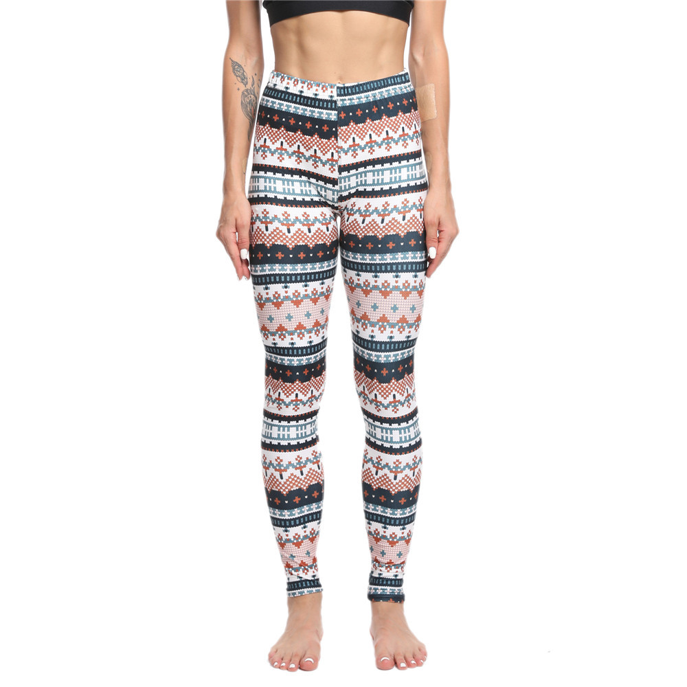 182g Weight Ankle-Length Pants Length Spandex, Polyester Fabric Type High Waist Waist Line Leggings Pants Type Stretchy Elasticity Daily Occasion Breathable Function Skinny Fit Type Christmas Festival Snowflake Pattern Winter, Autumn Season Women'S Gender Simple Style Style Women'S Daily Simple Style Snowflake Ankle-Length Leggings 68
