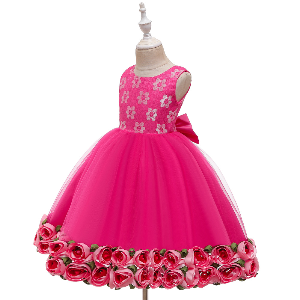 Children's Dress Girl Pettiskirt Hem Flower Costume Flower Girl Skirt Baby Year-old Wash Dress display picture 12