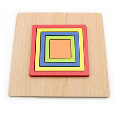 Baby Wooden Intelligence Toys Geometric Grab Board for 1-3 Years Old Wooden 3D Puzzle Board