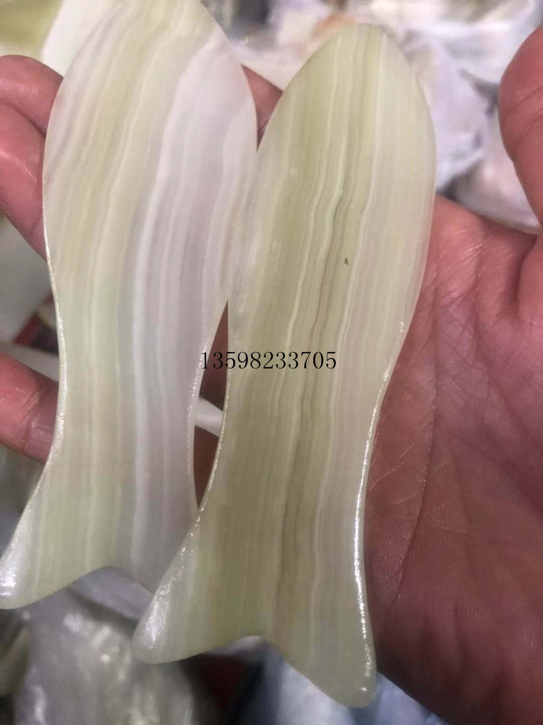 (2개) 공장 직접 자연 옥 아프간 옥 패턴 건강 마사지 옥 긁는 보드 바디 유니버설