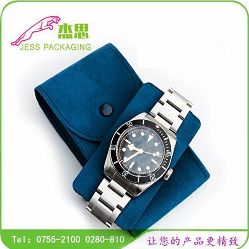 设计新款绒布手表收纳包按钮戒指项链黄金珠宝首饰袋量大从优