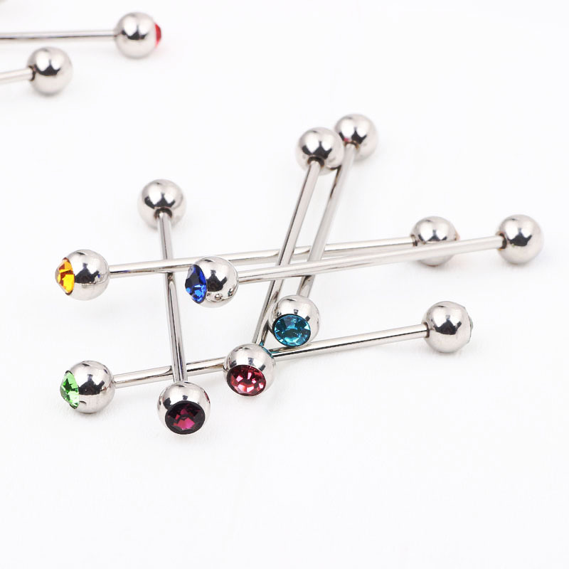 Acrylic Cartilage Ear Bone Nail Drill Ball Industrial Barbell Piercing Jewelry Wholesale detail image 8