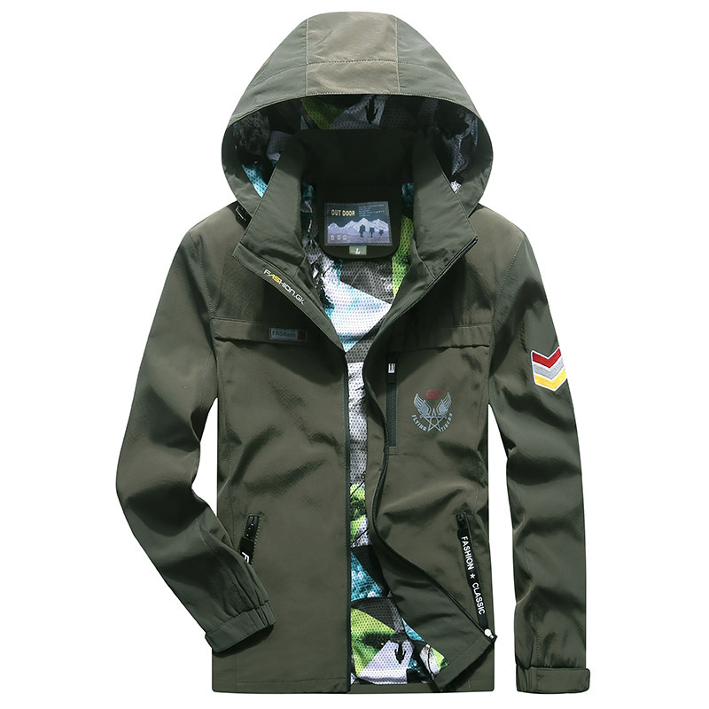 2019 nueva chaqueta casual transfronteriza para hombres chaqueta de primavera y otoño suelta con capucha cazadora para hombres talla grande superior casual
