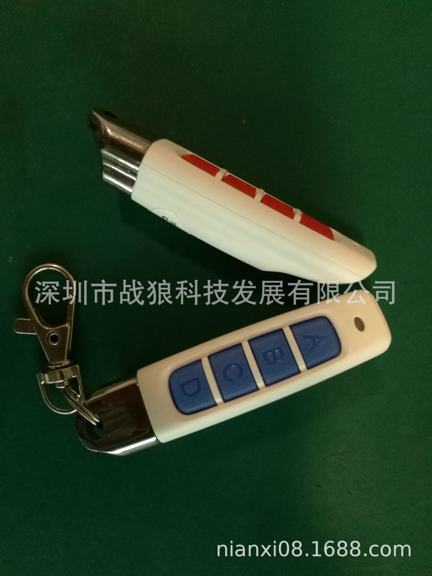 遥狼 金手指EV1527学习码金属四键遥控器，R315A迷你型金属遥控器