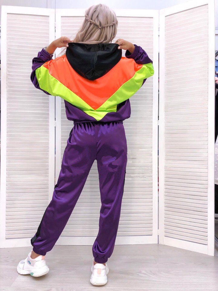 stitching sports splicing jacket two-piece set Nihaostyles wholesale clothing vendor NSMUZ72406